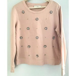 Ann Taylor LOFT Starburst Jeweled Pullover